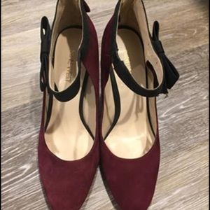 Nine West purple bow heels -size 6